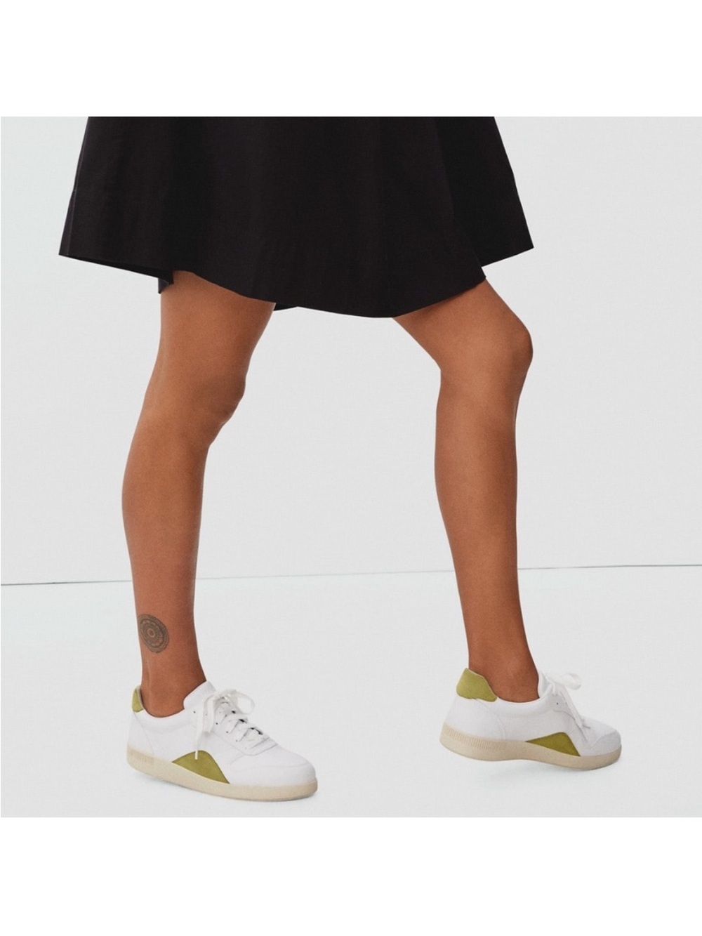 Everlane Releather Court Sneakers White Green Unisex Size 10.5 W  / Men’s Size 8